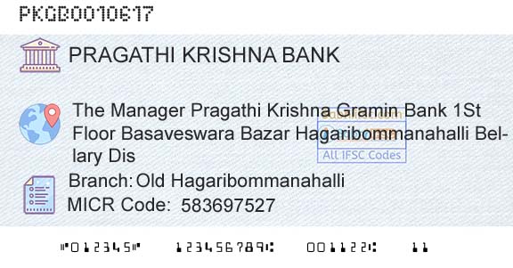 Karnataka Gramin Bank Old HagaribommanahalliBranch 