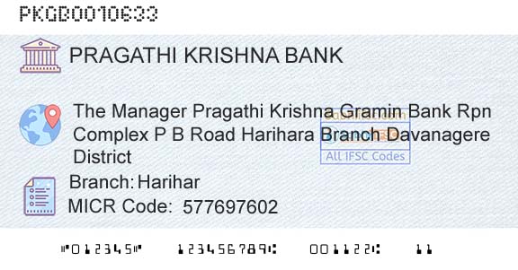 Karnataka Gramin Bank HariharBranch 