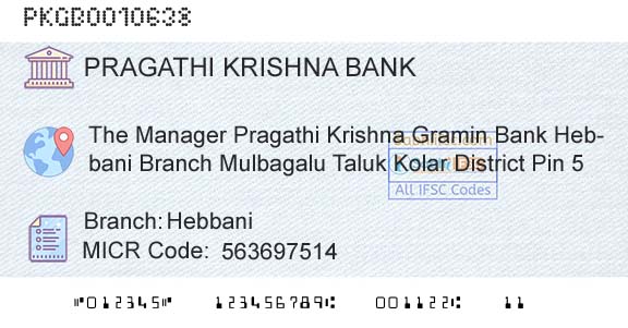Karnataka Gramin Bank HebbaniBranch 