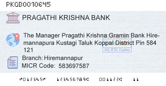 Karnataka Gramin Bank HiremannapurBranch 