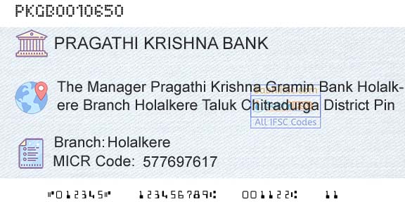 Karnataka Gramin Bank HolalkereBranch 