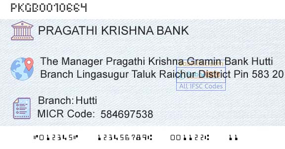 Karnataka Gramin Bank HuttiBranch 