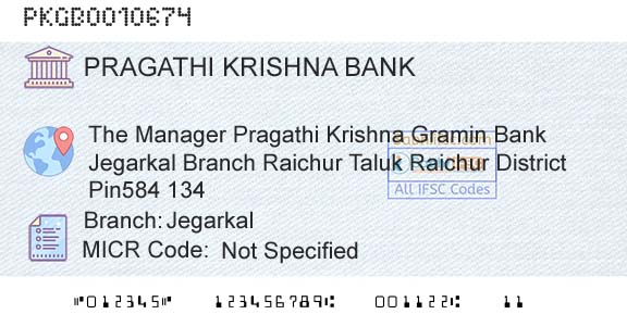 Karnataka Gramin Bank JegarkalBranch 