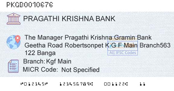 Karnataka Gramin Bank Kgf MainBranch 