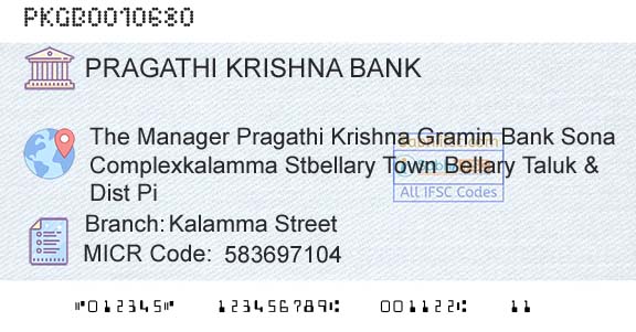 Karnataka Gramin Bank Kalamma StreetBranch 