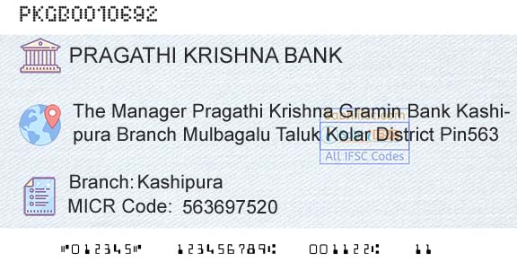 Karnataka Gramin Bank KashipuraBranch 