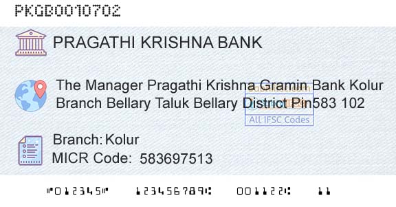 Karnataka Gramin Bank KolurBranch 