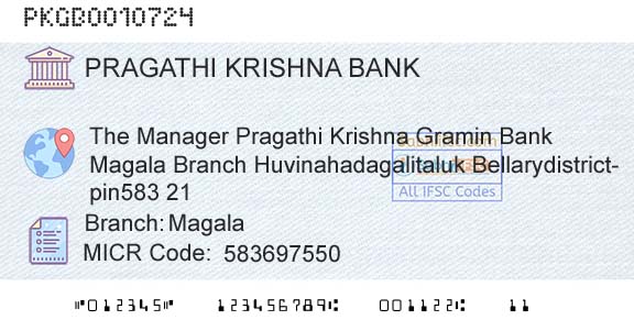 Karnataka Gramin Bank MagalaBranch 
