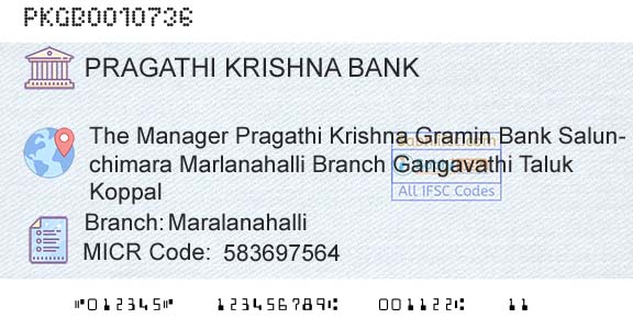 Karnataka Gramin Bank MaralanahalliBranch 