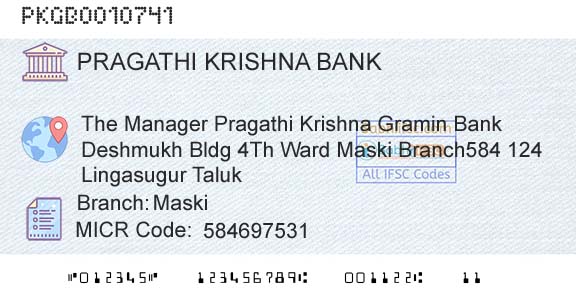 Karnataka Gramin Bank MaskiBranch 