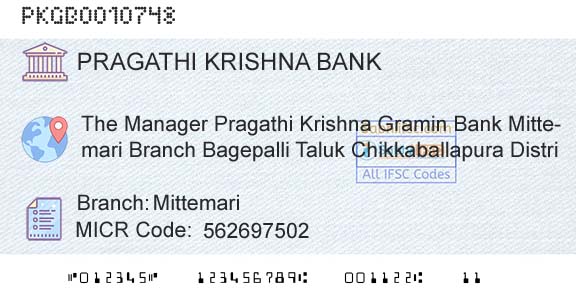 Karnataka Gramin Bank MittemariBranch 