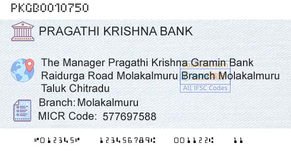 Karnataka Gramin Bank MolakalmuruBranch 