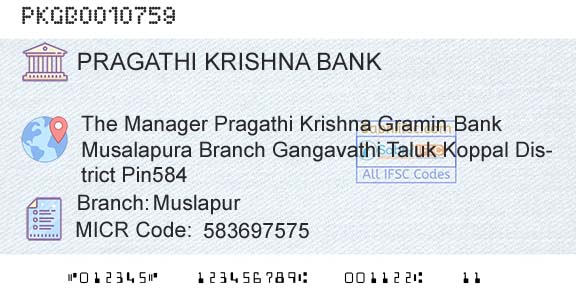 Karnataka Gramin Bank MuslapurBranch 