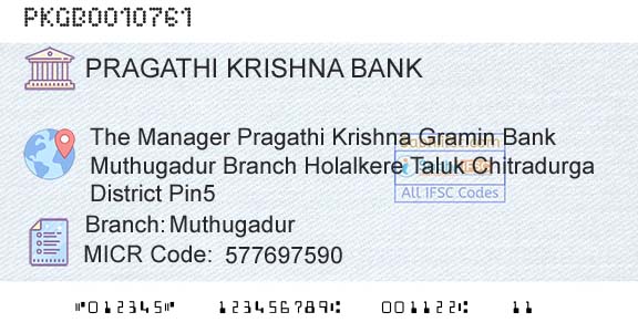 Karnataka Gramin Bank MuthugadurBranch 