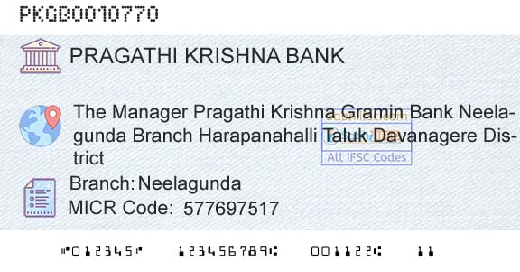 Karnataka Gramin Bank NeelagundaBranch 
