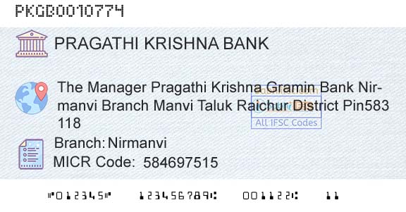 Karnataka Gramin Bank NirmanviBranch 
