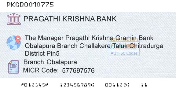 Karnataka Gramin Bank ObalapuraBranch 