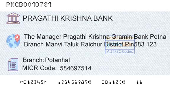 Karnataka Gramin Bank PotanhalBranch 
