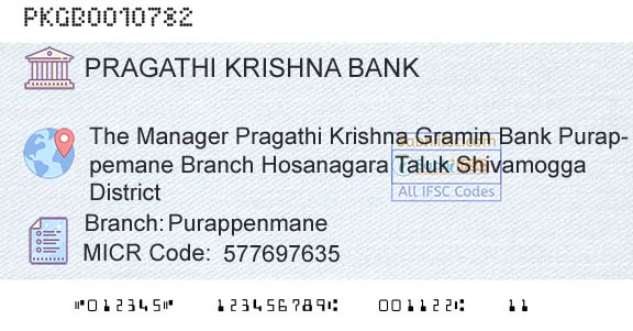 Karnataka Gramin Bank PurappenmaneBranch 