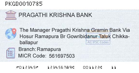 Karnataka Gramin Bank RamapuraBranch 