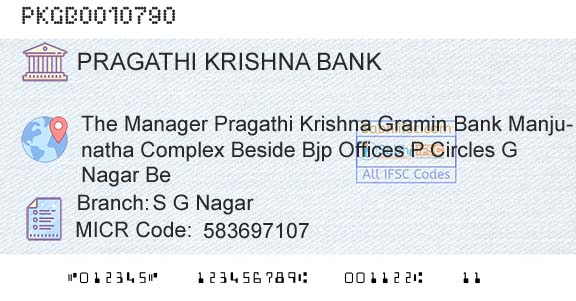 Karnataka Gramin Bank S G NagarBranch 