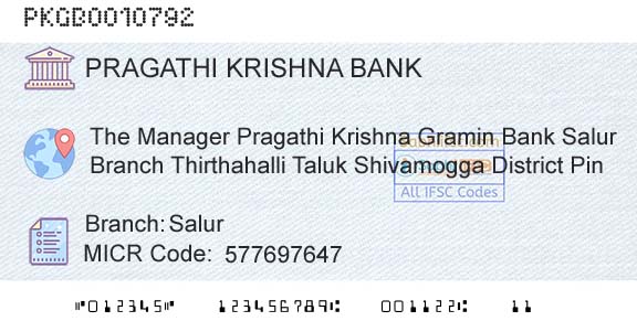 Karnataka Gramin Bank SalurBranch 