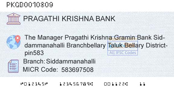 Karnataka Gramin Bank SiddammanahalliBranch 