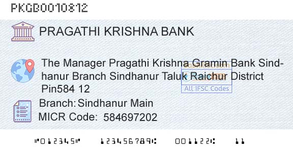 Karnataka Gramin Bank Sindhanur MainBranch 