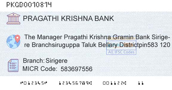 Karnataka Gramin Bank SirigereBranch 