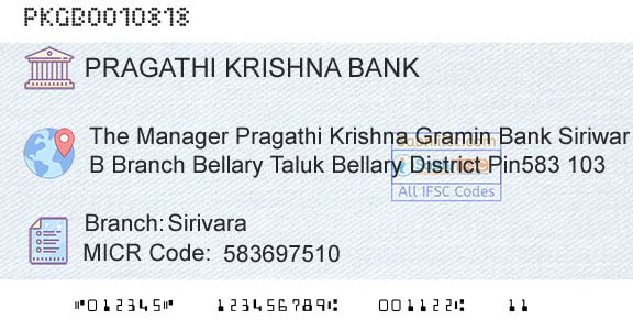 Karnataka Gramin Bank SirivaraBranch 