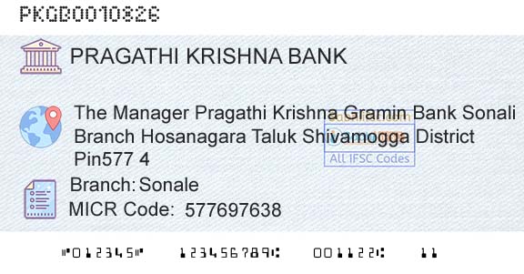 Karnataka Gramin Bank SonaleBranch 