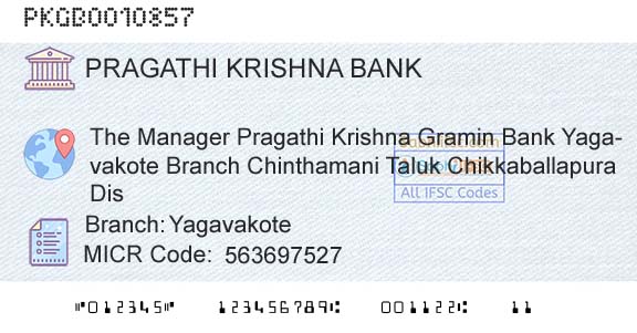 Karnataka Gramin Bank YagavakoteBranch 
