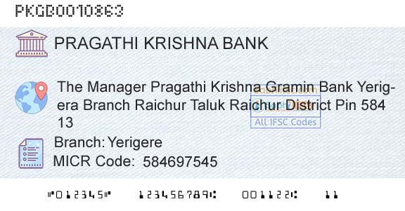 Karnataka Gramin Bank YerigereBranch 