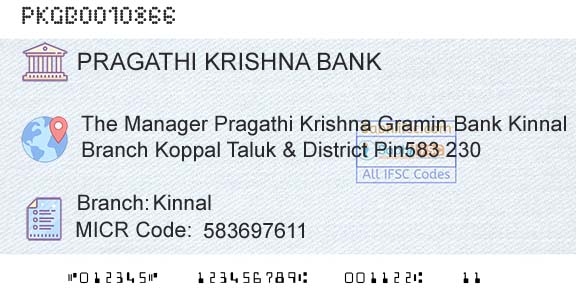 Karnataka Gramin Bank KinnalBranch 