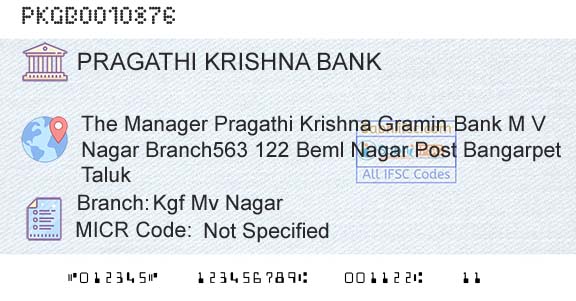 Karnataka Gramin Bank Kgf Mv NagarBranch 