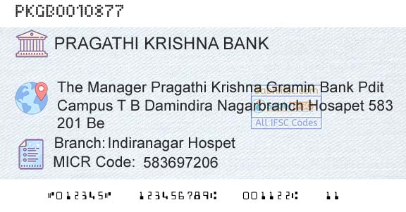 Karnataka Gramin Bank Indiranagar HospetBranch 