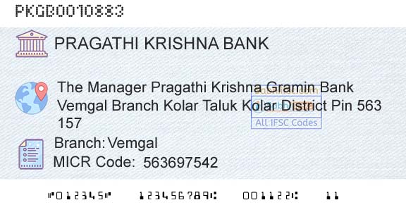 Karnataka Gramin Bank VemgalBranch 