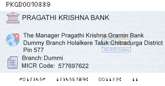 Karnataka Gramin Bank DummiBranch 