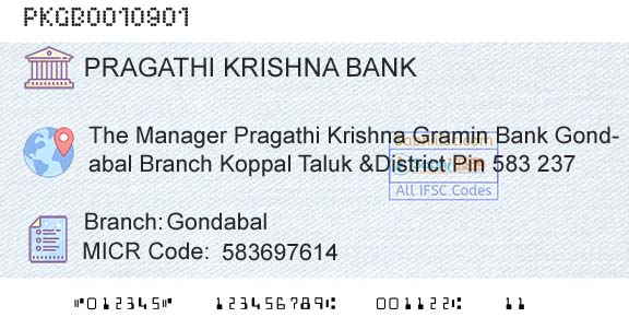Karnataka Gramin Bank GondabalBranch 