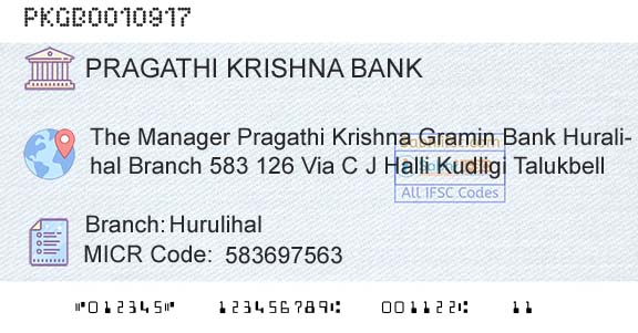 Karnataka Gramin Bank HurulihalBranch 