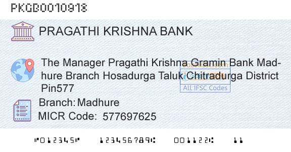 Karnataka Gramin Bank MadhureBranch 