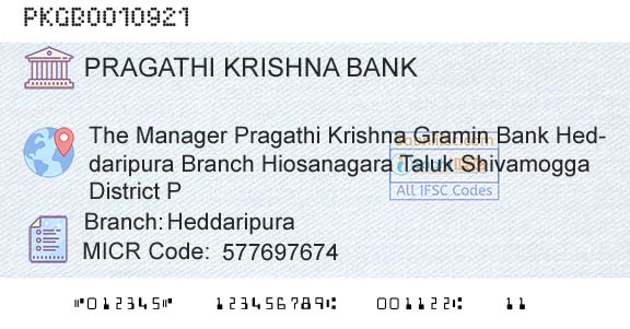 Karnataka Gramin Bank HeddaripuraBranch 