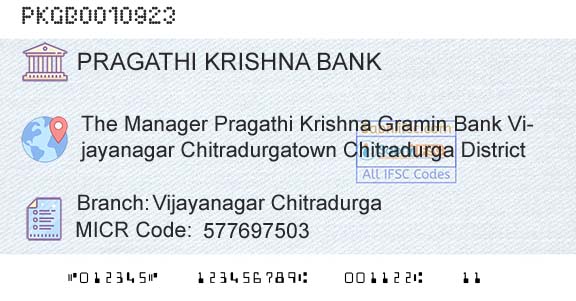 Karnataka Gramin Bank Vijayanagar ChitradurgaBranch 