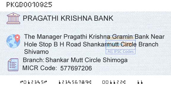 Karnataka Gramin Bank Shankar Mutt Circle ShimogaBranch 