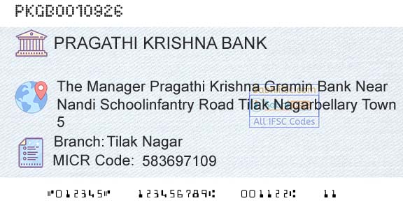 Karnataka Gramin Bank Tilak NagarBranch 