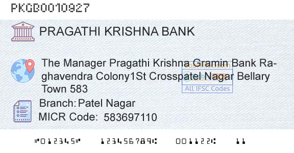Karnataka Gramin Bank Patel NagarBranch 