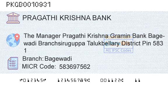 Karnataka Gramin Bank BagewadiBranch 