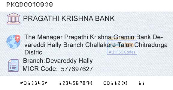 Karnataka Gramin Bank Devareddy HallyBranch 