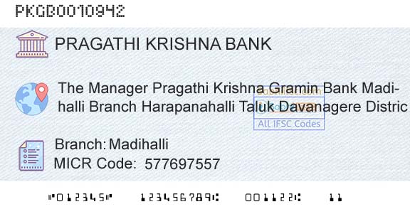 Karnataka Gramin Bank MadihalliBranch 