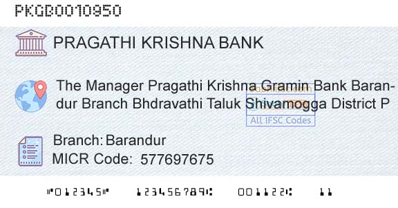 Karnataka Gramin Bank BarandurBranch 